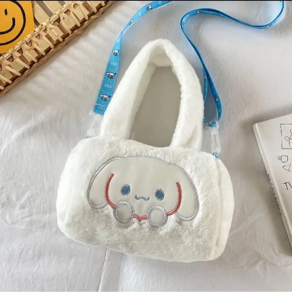 Cinamoroll White Plush Crossbody Bag
